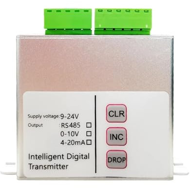 ZEEGII Wägesender Kraftmess-Wägetransmitter for Wägezelle 4–20 mA/0–3,3 V/0–5 V/0–10 V DMS-Verstärker Kae 400