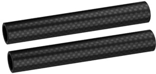 Nitze 15mm Carbon Fiber Rods, Stange 10 cm Länge, 15-mm Kamera Kohlefaser Stange mit M11 Innengewinde für Grundplatte, 15mm LWS Rod Schienensystem, Kamera DSLR Schulter Rig (2 Stück) - RCF15-100