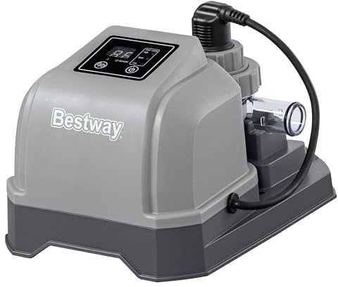 Bestway Hydrogenic Électrolyseur d’Eau salée 2 g/h - 29 cm x 23 cm x 19 cm - Gris