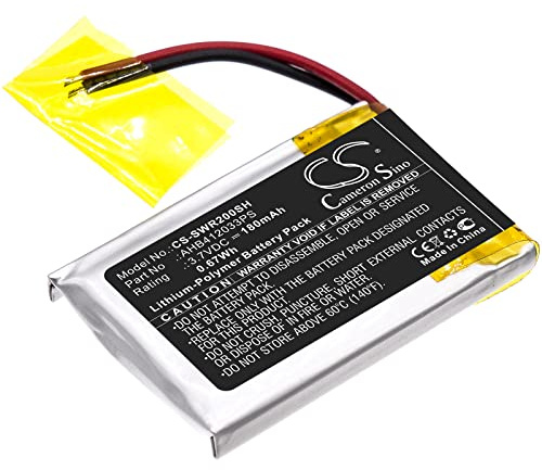 CS Batterie de rechange haute capacité pour Sony SmartWatch 2, SW2 AHB412033PS 180 mAh / 0,67 Wh