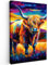 MuchoWow© Wandbilder 60x90 cm Wohnzimmer Wanddeko Schlafzimmer Zimmerdeko Wandgemälde Zimmer Deko auf Wand Dekoration Wall Art Schottische Hochlandrind - Kunst - Kuh - Tiere - Landschaft