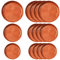 FEMONGY Soucoupe Pot Fleur Rouge Brique coupelle Pot de Fleur, Ensemble de 15 coupelles pour Soucoupe Pot de Fleur de différentes Tailles (14, 16 et 18 cm) pour s'adapter à Une variété de Pots