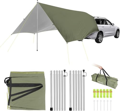 SANLIKE SUV Truck Tailgate Canopy Waterproof Camping Sun Shade Awning