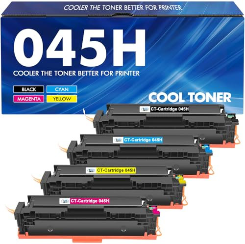 4er-Pack 045H Toner als Ersatz Kompatible für Canon 045H 045 i-SENSYS MF633cdw MF635cx LBP613cdw LBP611cn MF631cn MF632cdw MF634cdw MF636cdwt LBP612cd (Schwarz Cyan Gelb Magenta)