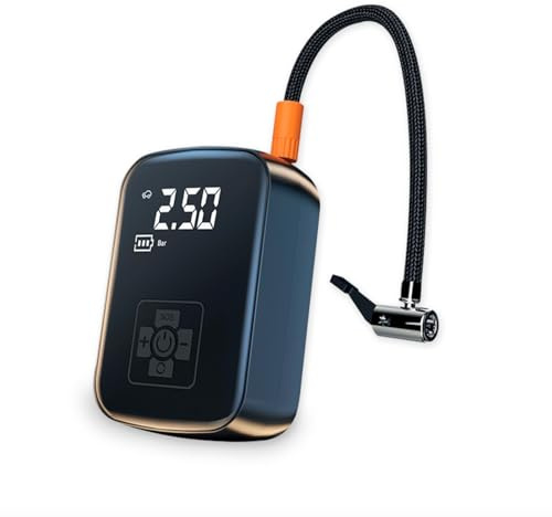 Avilia - Compressore Aria Portatile Multifunzione con Torcia LED, Display Digitale e Spegnimento Automatico per Auto, Moto e Materassini Gonfiabili Facile da Usare Ovunque