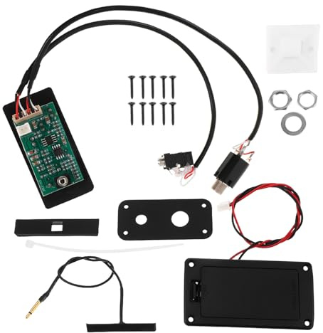 Alipis Elektrischer Violin pickup mit Piezoelektrischem Schallsensor Abgeschirmtem Kabel und Batteriebox Präzise Klangwiedergabe Geräuscharm Geeignet für Bühne Studio und Professionelle