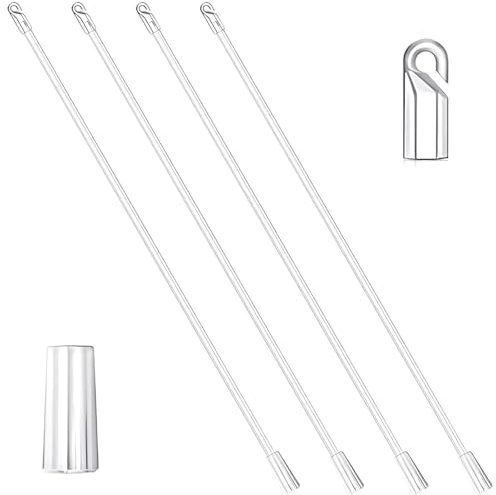 Tniytru 4 Pack Venetian Blind Parts - Venetian Blind Wands with Hooks, Universal Window Blinds Accessories & Parts, Tool-Free Installation Tilt Rods