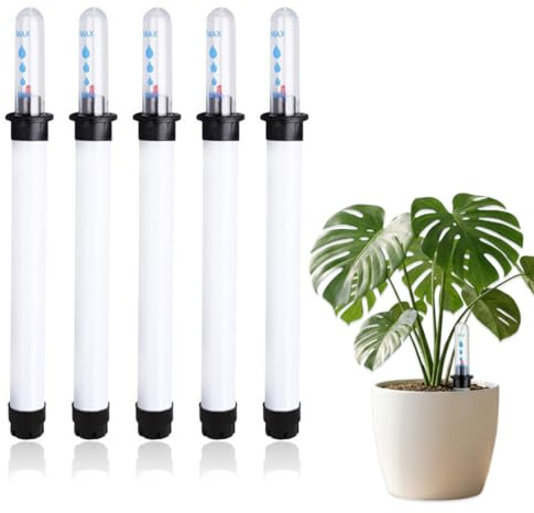 HAPZUR 5 Indicateurs de Niveau d'Eau pour Plantes, 22.8 cm – Compteur d'Arrosage & Jauge Visuelle pour Pot de Fleurs, Aide Anti-Sur-Arrosage & Hydroponie