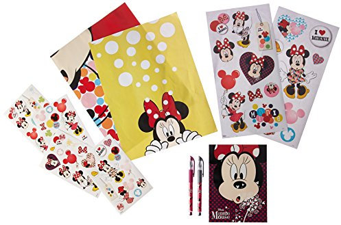 Sandylion st6922 Sammelalbum Disney Minnie Maus mit Sticker, Play Pack, Aufkleber, Plakate, Stifte