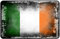 Cadora Magnetschild Kühlschrankmagnet Flagge Irland Shabby chic abgenutzt alt gebraucht