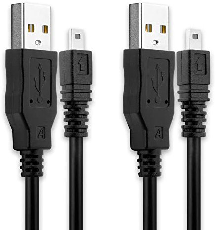 CELLONIC 2X 8 Pin Mini USB Cable de Datos Compatible con Nikon D750 D3300 D5200 D5300 D3200 D7200 Coolpix 3100 3200 5600, Mini USB B a USB A 2.0 1A, para cámara