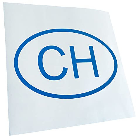 Kiwistar - Autoaufkleber - Blau - 15x10cm Schweiz CH - Heckscheibe Auto Aufkleber wetterfest für Kfz LKW Mofa Truck - Sticker außen selbstklebend Tuning Zubehör für Fenster Fahrzeug Scheibe