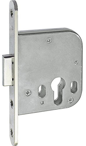 Einstemm-Riegelschloss WG 48 PZ, DM 50 mm, Edelstahl-Effekt, 1 Stück | Zubehör Beschläge Einstemmschlösser