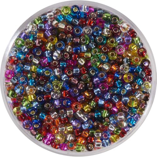 PRACHT Miyuki-Rocailles Perlen 2.2mm 12g silverlined-Mix