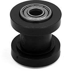 sourcing map Guide de Roue de tendeur de Curseur de glisseur de chaîne de Rouleau de chaîne de Trou de 8mm pour Moto