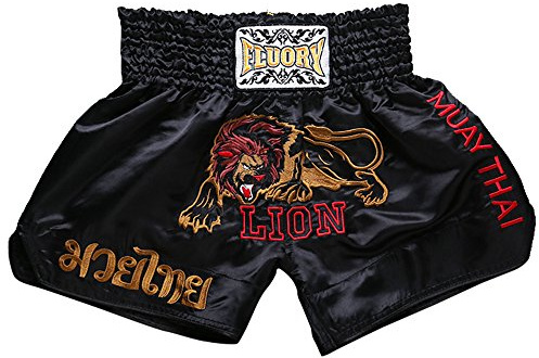 FLUORY Short Muay Thai,Haute Qualité Short Boxe Thaï Short MMA Kick Boxing pour Femme Homme Enfant Compétition D'entraînement de Combat.
