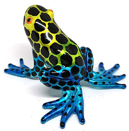ZOOCRAFT Frosch-Dekofiguren, geblasenes Glas, Tiere, Giftpfeil, handbemalt, Kunst, Miniatur, Gartendekoration, Statuen, Sammlerstücke