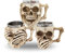 BAYINBROOK Acier Inoxydable Tête de Mort Mug,Tasse de Bière de Médiévale,3D Tasse de Café en Résine,pour Boisson,Café,Bière,Décor D'Halloween,Cadeau,400ML,(Un ensemble de 3)