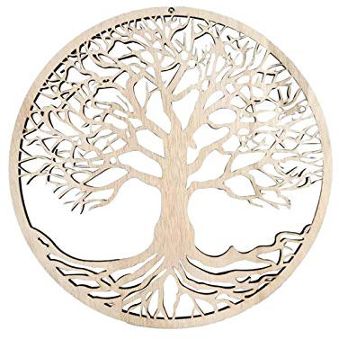 Wooden, albero della vita, decorazione da parete in legno di alta qualità, da appendere all'albero della vita, per yoga, meditazione, per interni, soggiorno, cucina, regalo di compleanno
