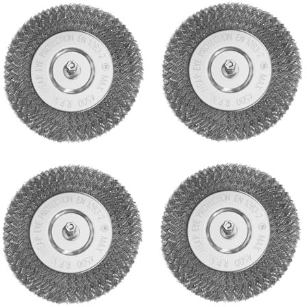 Ersatzbürsten 4 Metallbürsten Stahldrahtbürsten Unkrautbürsten passend für Güde Elektro Fugenreiniger GFR 401 Reinigungsbürste Fugenreinigungsbürste (4 Metallbürsten)