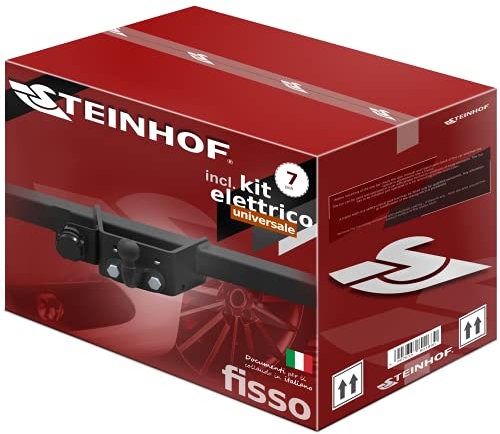 STEINHOF Nuovo gancio di traino fisso compatibile con Fit Ducato 244 furgone/passeggeri 07.1999-12.2002 con 7-poli kit elettrico universale