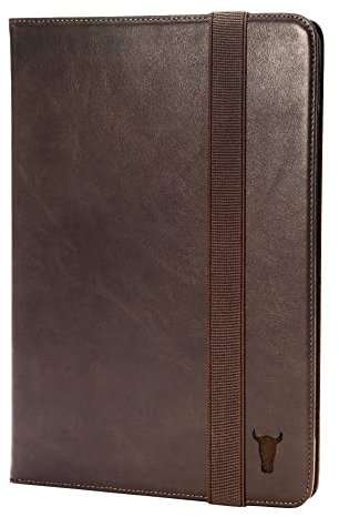 TORRO Coque Compatible avec iPad Mini 7/6 – Étui en Cuir Véritable pour iPad Mini A17 Pro 7ème / 6ème Gén (2024/2021) avec Bequille, Connectivité Apple Pencil et Fonction Wake/Sleep (Marron Foncé)
