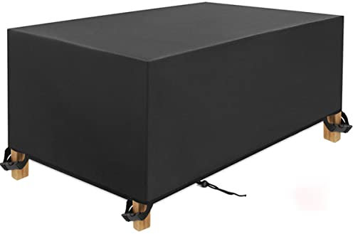 DKHLYB Abdeckung für Gartenmöbel Multi Größe Gartenmöbel Abdeckung 600D Oxford Gewebe Schutzhülle Wasserdicht Winddicht UV-Beständiges für Gartentische und Möbelsets Schwarz 160x90x75cm