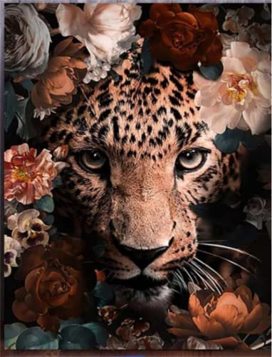 Meecaa DIY Oil Painting Leopard Print for Adults and Beginners 16x20 Inch