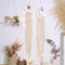 Makramee-Wandbehang mit LED-Licht, 2er-Pack handgefertigter Stern-Mond-Traumfänger, gewebter Wandteppich, böhmische Heimdekoration für Kinderzimmer, Hochzeit, Party, Ornamente, Bastelgeschenke