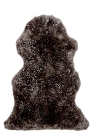 walexo Lammfell Teppich – Naturfell Schaffell in verschiedenen Größen, Naturfarben, echtes Fell für Sofa, Bett, Kinderwagen, Deko & Haustiere (Taupe, 110-120 cm)
