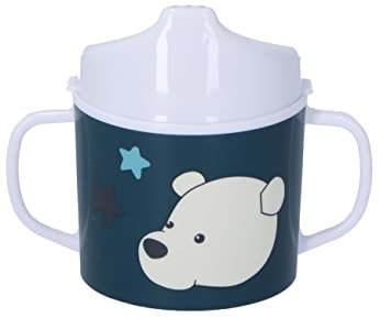 Sterntaler Baby Unisex Trinkbecher Baby Kinder Henkeltasse Eisbär Elia - Trinklernbecher, Trinkflasche, Schnabeltasse - dunkeltürkis