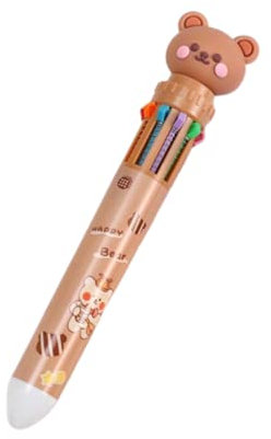 Générique Stylo à Bille créatif Kawaii étudiant Ours Stylo à Bille Apprentissage Fournitures d'écriture Dessin animé écriture Papeterie(A)
