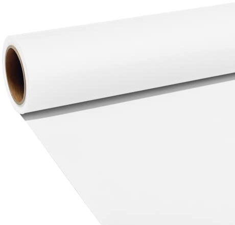 Joby Seamless Creator Background Paper, Photography Backdrop For Videos, Streaming, Interviews, Backdrops For Photoshoot, Photography Props, Size 1.35X11M, Wake Me Up White