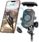 iMESTOU Soporte de Teléfono para Horquilla de Moto, Cargador Inalámbrico/USB C con Bola de 25mm para Ducati, BMW...Motocicletas con Agujeros de Horquilla de 12-25.4mm para Smartphones de 4.0-6.8