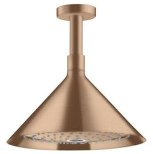 hansgrohe AXOR Starck ShowerSelect 240 2jet Kopfbrause mit Deckenanschluss, 26022310, Farbe: Brushed Red Gold