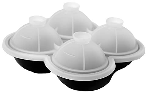Fisura - Eiswürfelbehälter aus Silikon in Form eines Kreises. Original großer Eiswürfelbehälter. Eiswürfelbehälter für 4 Eiswürfel, BPA-frei. Leicht zu demontieren.