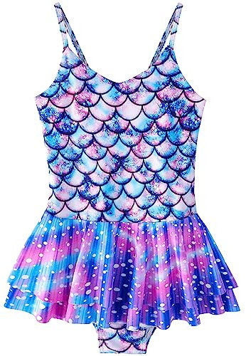 Nivofu Costume da Bagno Intero a Sirena per Ragazze e Bambine con Pezzi per Piscina