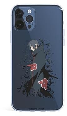 Official Naruto iPhone 12 Pro MAX Case, Itachi Character to Protect Your Mobile Phone, Transparent Flexible Silicone Case with Official License