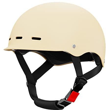 Elektroautohelm Männer und Frauen im Sommer Fahren Halbhelme Vier Jahreszeiten Universalbatterieautos ohne Helm Compatible with Motorradhelm Schwarz Rot Damen (B, One Size)