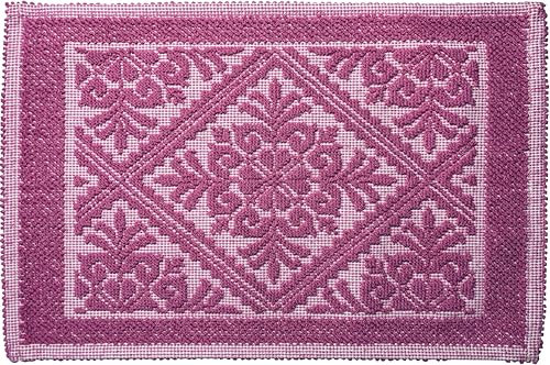 Tappeto Sardo Stuoia Passatoia tappeto bagno 100% Cotone Made In Italy prodotto in sardegna (Fucsia, 40x60)