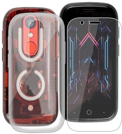 KJYFOANI per Unihertz Jelly Star Cover e Pellicola Vetro Temperato [1 Pezzi Transparent Sottile Case Anti-Shock Morbido TPU-Silicone Custodia per Unihertz Jelly Star (3.00) - Cristallo