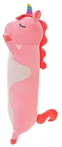 SNOWOLF Einhorn Plüsch Kuschelkissen Kuscheltiere Körperkissen Lange Kissen Geschenke für Kinder und Familie (110cm, Pink Unicorn)