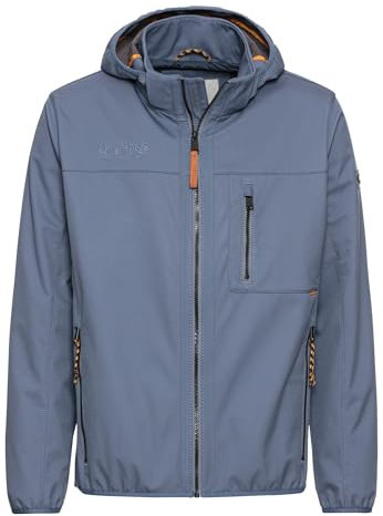 camel active Herren Softshell Jacke mit Abnehmbarer Kapuze Jeans Blau, menswear-52