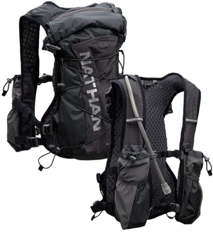 Nathan TrailMix Damen Laufweste/Trinkrucksack 12L (12 Liter) | 2L Blase enthalten (2 Liter) Reißverschluss Taschen