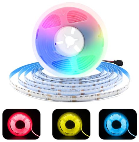 Lam(MS)pen 10M COB Striscia LED RGB, 24V 576LEDs/m Striscia LED RGB dimmerabile Flessibile Multicolore luce Alta Luminosità Luci LED Nastro Striscia LED COB Strip per Feste, Decorazioni per la casa