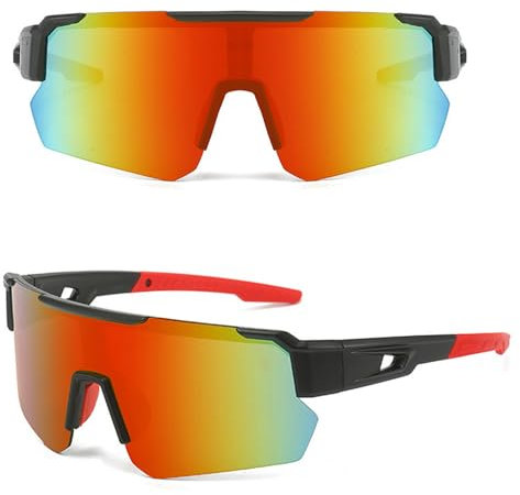 MUSELK Gafas de sol deportivas para hombre y mujer, gafas de sol polarizadas para actividades al aire libre, MTB, carreras, ciclismo, ciclismo, esquí, gafas de sol con UV400