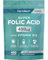 Folic Acid Tablets with Vitamin B12 400mcg | 400 Count | High Strength Vegan Supplement with VIT B12 Cyanocobalamin | No Artificial Preservatives | by Horbaach
