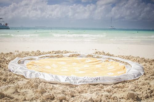 Little Ocean Portable Beach Pool – Quick Dry Travel Pool with Storage Bucket Bag for Babies, Toddlers & Kids – Foldable Outdoor Water Play Accessory for Travel Holiday & Beach Days! (Orange)