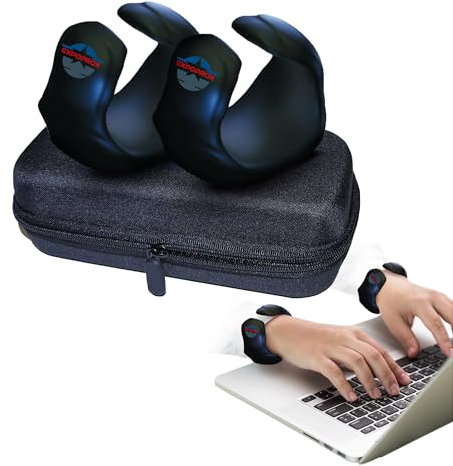 EXPOPROX Wearable Gaming Wrist Rest for Keyboard, Mouse pad, Laptop, and PC Work or Gamer Support. (BLACK, X-XL)