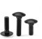 WGX123 Schwarze Schlossschrauben aus Edelstahl 304 M3 M4 M5 M6 M8 M10 M12 mit rundem Kopf und quadratischem Hals, Schlossschrauben(M4x40mm 20pcs)
